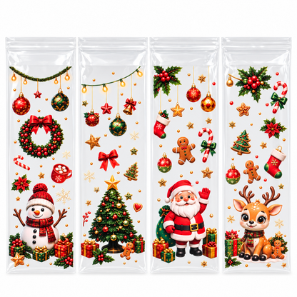 Christmas Pretzel Bags Self Seal 20 Count