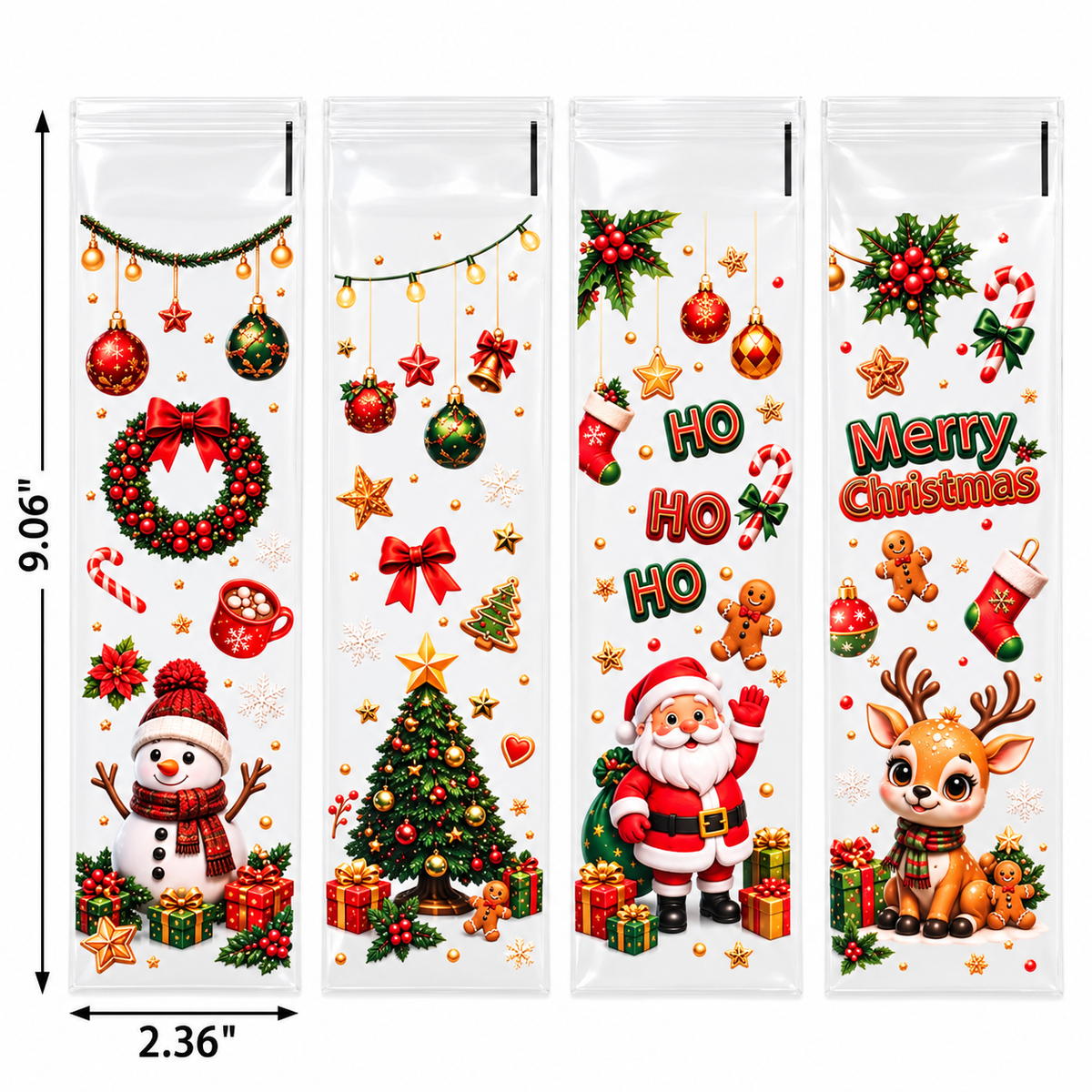 Christmas Pretzel Bags Self Seal 20 Count