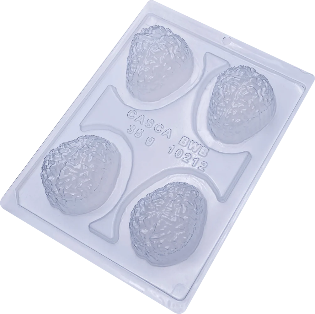 BWB Brain Chocolate Mold – 3-Part Halloween Brain Cocoa Bomb Mold