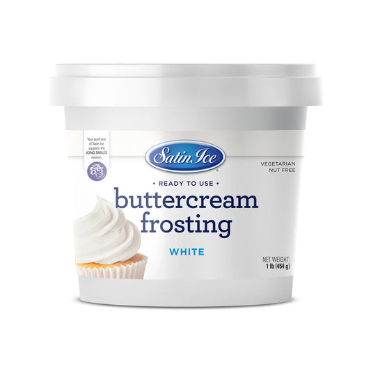 Satin Ice Buttercream Frosting Bright White 1 lb