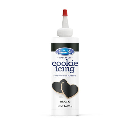 Satin Ice Ready To Use Cookie Icing Black 8 Oz
