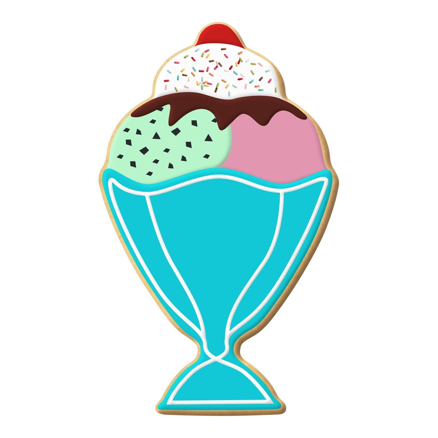 Ice Cream Sundae Cookie Cutter 5 in