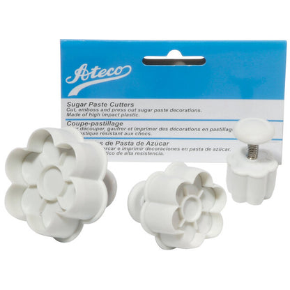 Ateco 6-Petal Plunger Flower Cutters Set of 3