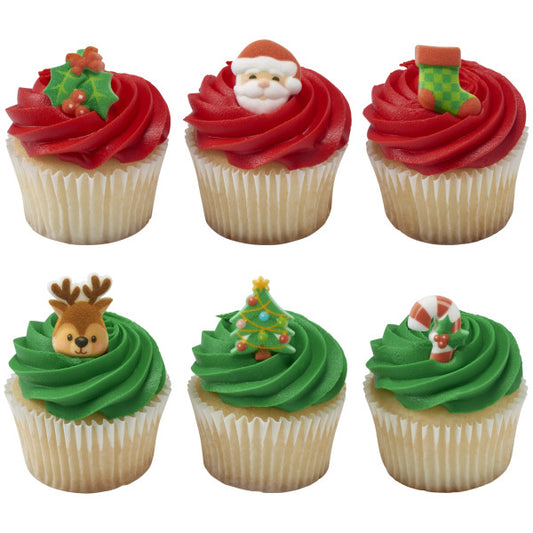 Edible Decorations Christmas 12 Count