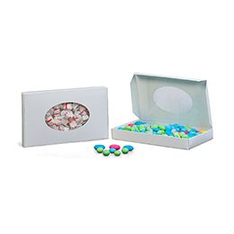 Candy Box w/ Window 1 Lb. White - 5 Count