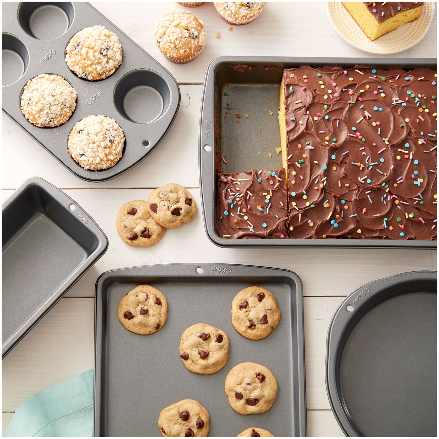 Wilton Bake It Better Nesting Steel Non-Stick Bakeware Set, 5-Piece