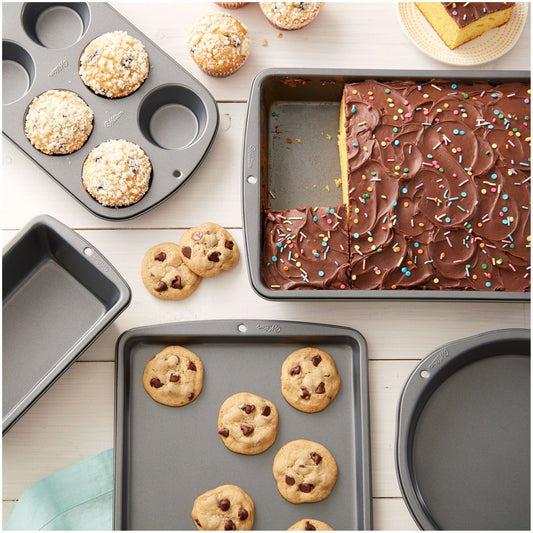 Wilton Bake It Better Nesting Steel Non-Stick Bakeware Set, 5-Piece