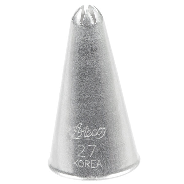 Small Rosettes, Stars & Shells Piping Tip #27 - Ateco Stainless Steel Closed Star Decorating Tube