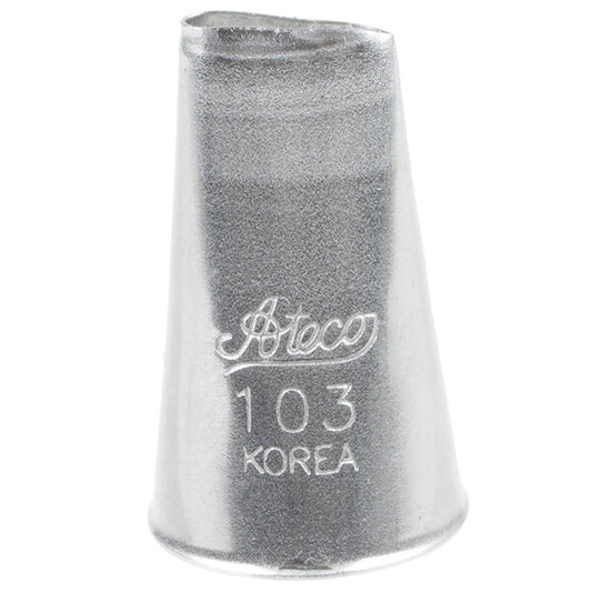 Ateco #103 Petal Piping Tip – Petal Decorating Tip for Roses, Flowers & Ruffles - Stainless Steel Cake Decorating Tip