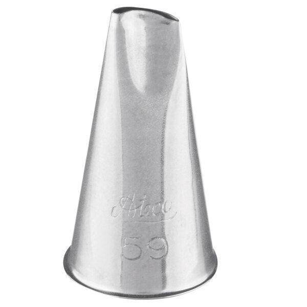 Roses, Petals & Ruffles Piping Tip - Bakery Crafts #59 Curved Petal - Stainless Steel Cake Decorating Tip