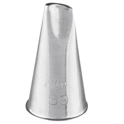 Roses, Petals & Ruffles Piping Tip - Bakery Crafts #59 Curved Petal - Stainless Steel Cake Decorating Tip