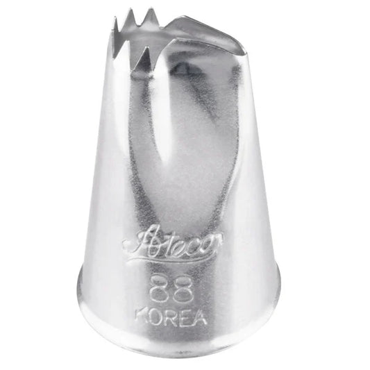 Ateco #88 Ruffle Piping Tip – Ruffle Decorating Tip for Ruffles, Drapes & Ribbon Borders - Stainless Steel Cake Decorating Tip