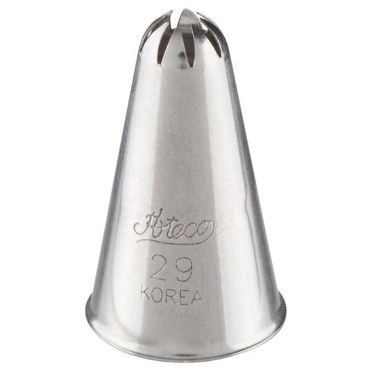 Rosettes, Stars & Shells Piping Tip #29 - Ateco Stainless Steel Closed Star Decorating Tube