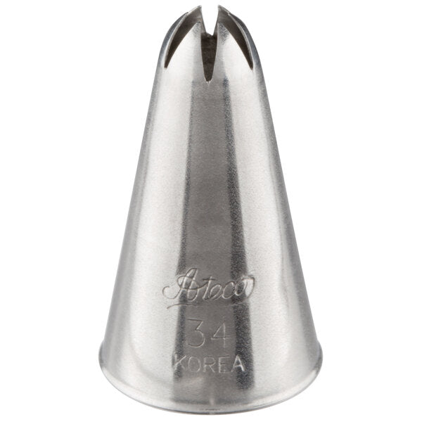 Bold Rosettes, Stars & Shells Piping Tip #34 - Ateco Stainless Steel Closed Star Decorating Tube