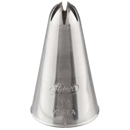 Bold Rosettes, Stars & Shells Piping Tip #34 - Ateco Stainless Steel Closed Star Decorating Tube