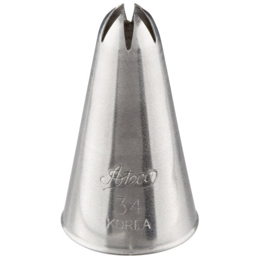 Bold Rosettes, Stars & Shells Piping Tip #34 - Ateco Stainless Steel Closed Star Decorating Tube
