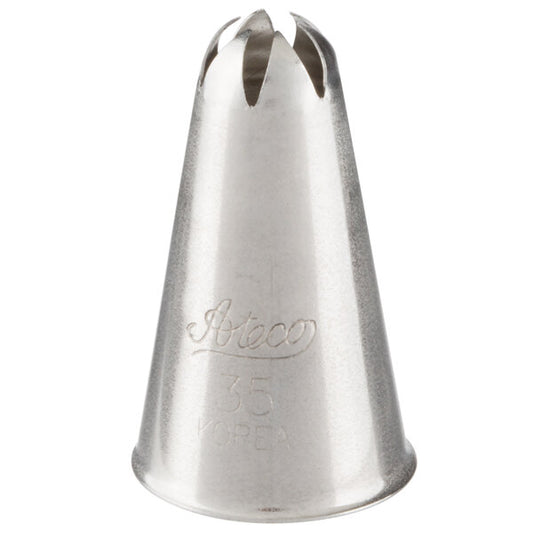 Stars, Shells & Rosettes Piping Tip - Ateco #35 Closed Star - Stainless Steel Cake Decorating Tip