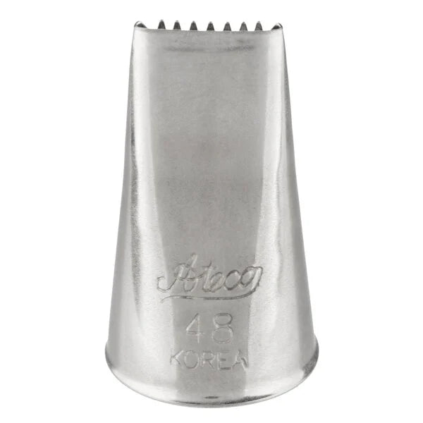 Basketweave, Ribbons & Textured Borders Piping Tip - Ateco #48 Basketweave - Stainless Steel Cake Decorating Tip