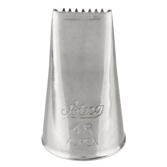Basketweave, Ribbons & Textured Borders Piping Tip - Ateco #48 Basketweave - Stainless Steel Cake Decorating Tip