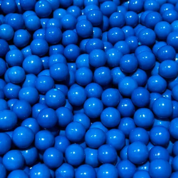Royal Blue Chocolate Candy Pearls with Crispy Shell – Lambeth Vintage Cake 10mm Edible Dragees