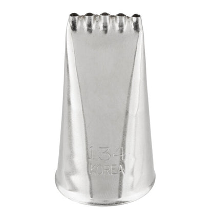 Multiple Lines, Dots & Crisscross Designs Piping Tip - Wilton #134 Multi-Opening - Stainless Steel Cake Decorating Tip