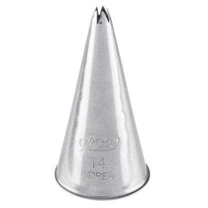 Small Stars & Detail Piping Tip #14 - Ateco Stainless Steel Open Star Decorating Tube