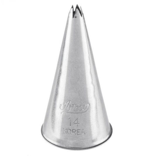 Small Stars & Detail Piping Tip #14 - Ateco Stainless Steel Open Star Decorating Tube