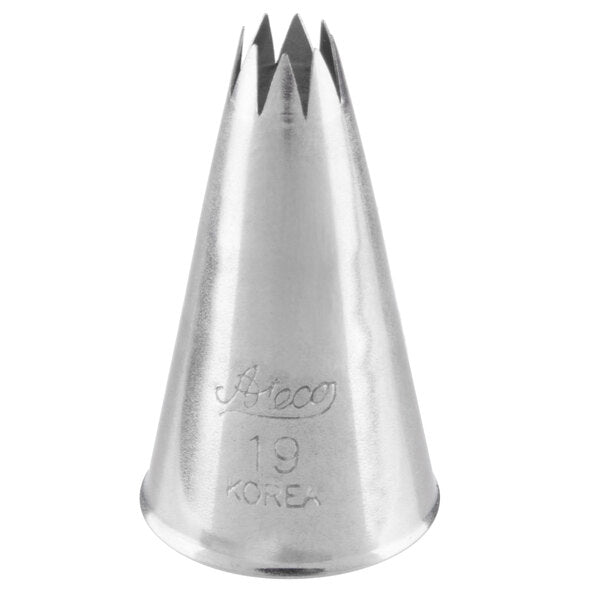 Stars, Shells & Rosettes Piping Tip – Ateco #19 Open Star - Stainless Steel Cake Decorating Tip