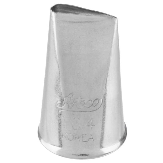 Roses, Petals & Ruffles Piping Tip - Ateco #104 Petal - Stainless Steel Cake Decorating Tip