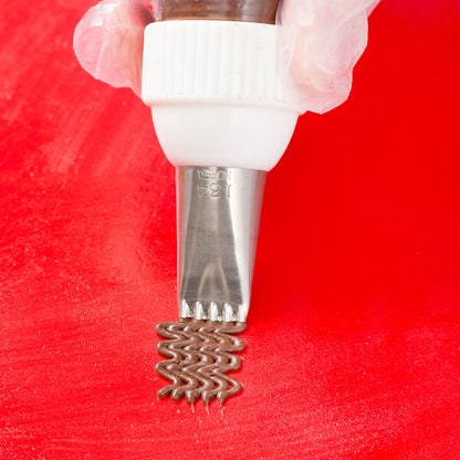 Multiple Lines, Dots & Crisscross Designs Piping Tip - Wilton #134 Multi-Opening - Stainless Steel Cake Decorating Tip