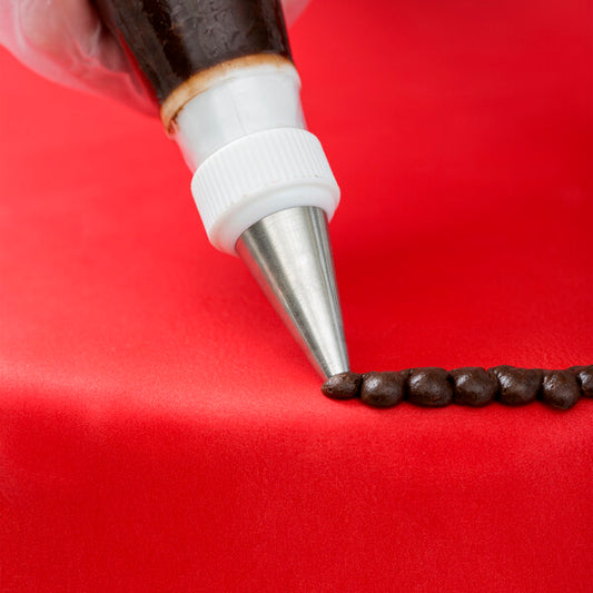 Bold Lines & Large Dots Piping Tip #7 - Bakery Crafts Stainless Steel Round Decorating Tube