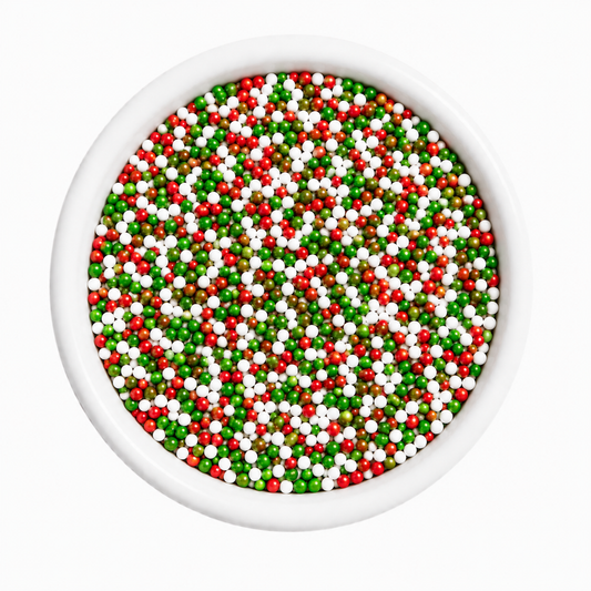 Green Red White Nonpareils Dot Cake Sprinkles