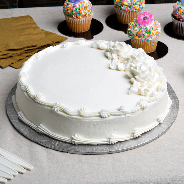 Enjay Silver Round Cake Drum 1/4 Inch Thick 16"