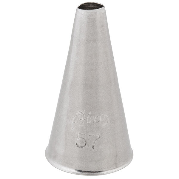 Writing, Outlining & Oval Details Piping Tip - Bakery Crafts #57 Oval - Stainless Steel Cake Decorating Tip