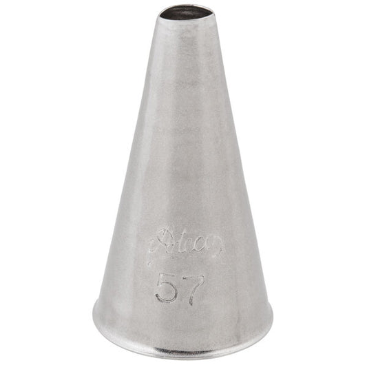 Writing, Outlining & Oval Details Piping Tip - Bakery Crafts #57 Oval - Stainless Steel Cake Decorating Tip