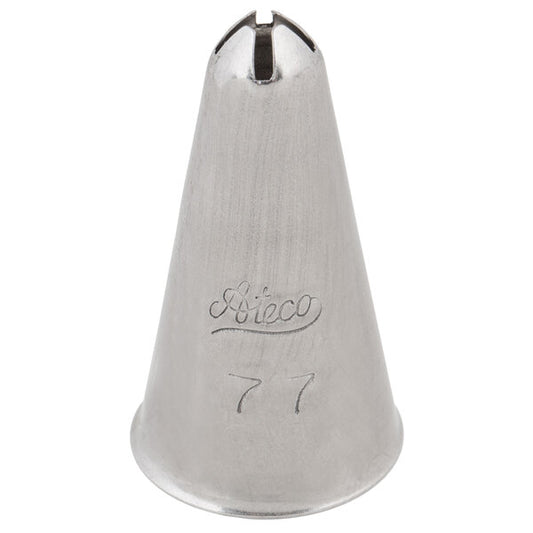 Ateco #77 Cross-Top Piping Tip – Specialty Decorating Tip for 4-Point Stars, Borders & Cross Stitching - Stainless Steel Cake D