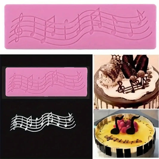 Silicone Long Music Notes