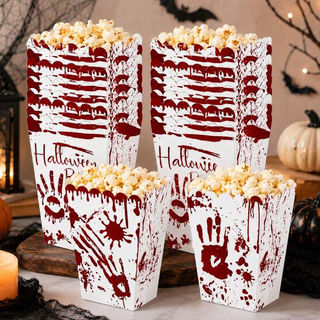 Halloween Bloody Drip Popcorn Boxes 4 Count