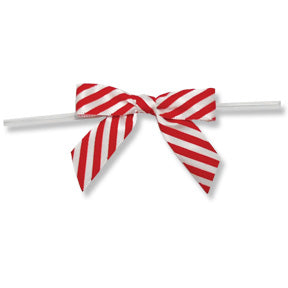 2.5in Candycane Bow 10pc