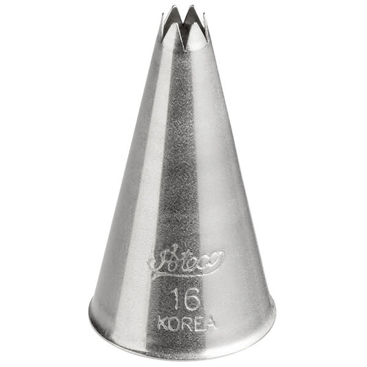Small Stars & Shells Piping Tip #16 - Ateco Stainless Steel Open Star Decorating Tube