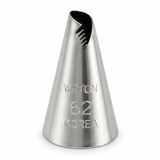 Wilton #62 Leaf Piping Tip – Leaf Decorating Tip for Leaves, Ruffles & Borders – Stainless Steel Cake Decorating Tip