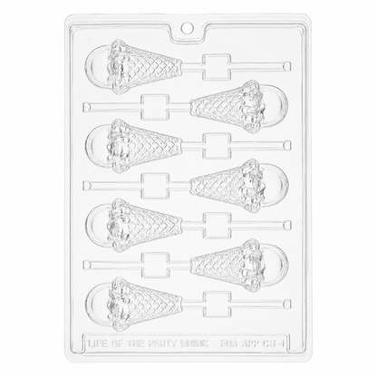 Life of the Party Ice Cream Cone Lollipop Candy Mold