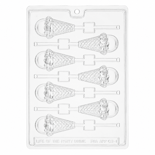 Life of the Party Ice Cream Cone Lollipop Candy Mold