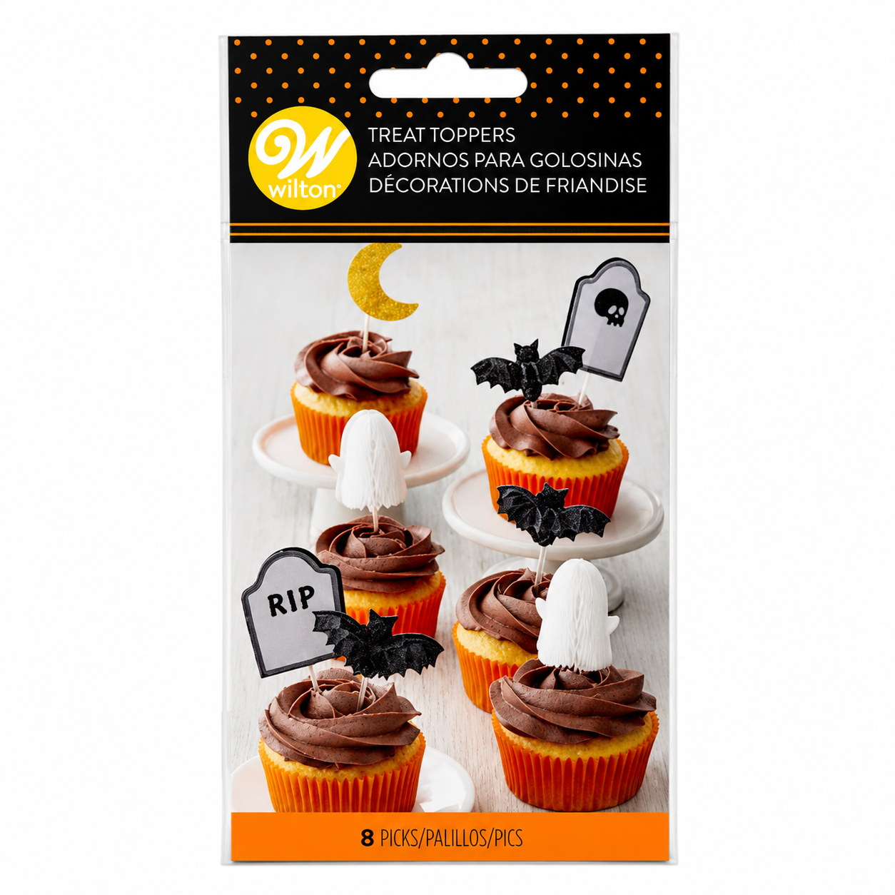 Wilton Halloween Treat Topper - 8 Cupcake Picks