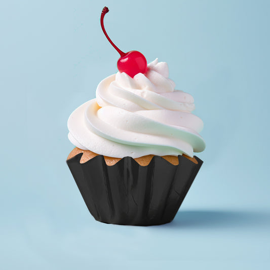 Bloom Fluted Baking Cups - Black Cupcake Liners