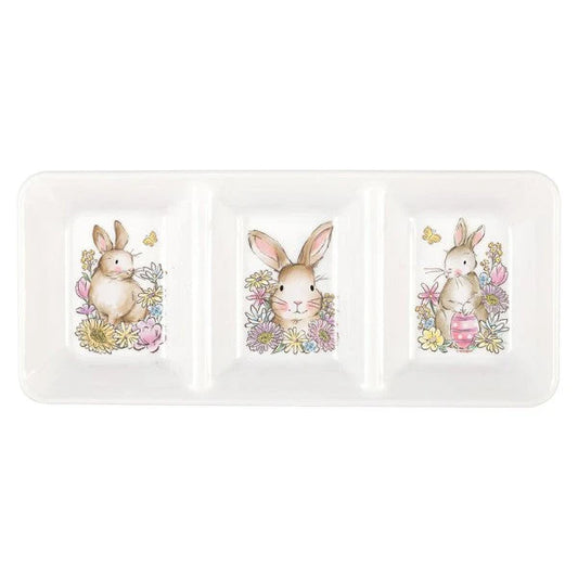Easter Whimsy 3-Sectioned Plastic Serving Tray
