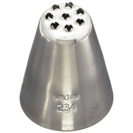 Thick Grass, Hair & Fur Piping Tip #234 - Wilton Stainless Steel Multi-Opening Decorating Tube