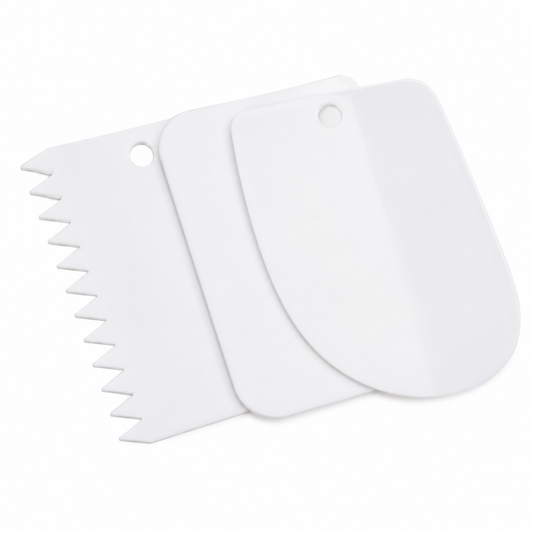 Cake Comb Set | 3 Piece Buttercream Icing Comb & Cake Scraper Set