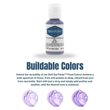Americolor Soft Gel Paste Food Coloring .75 Lilac