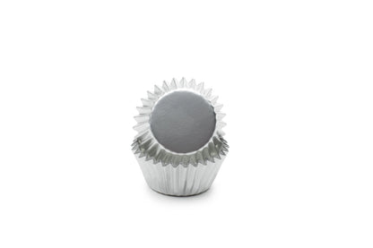 Cupcake Liners Silver Foil Mini 48-Count